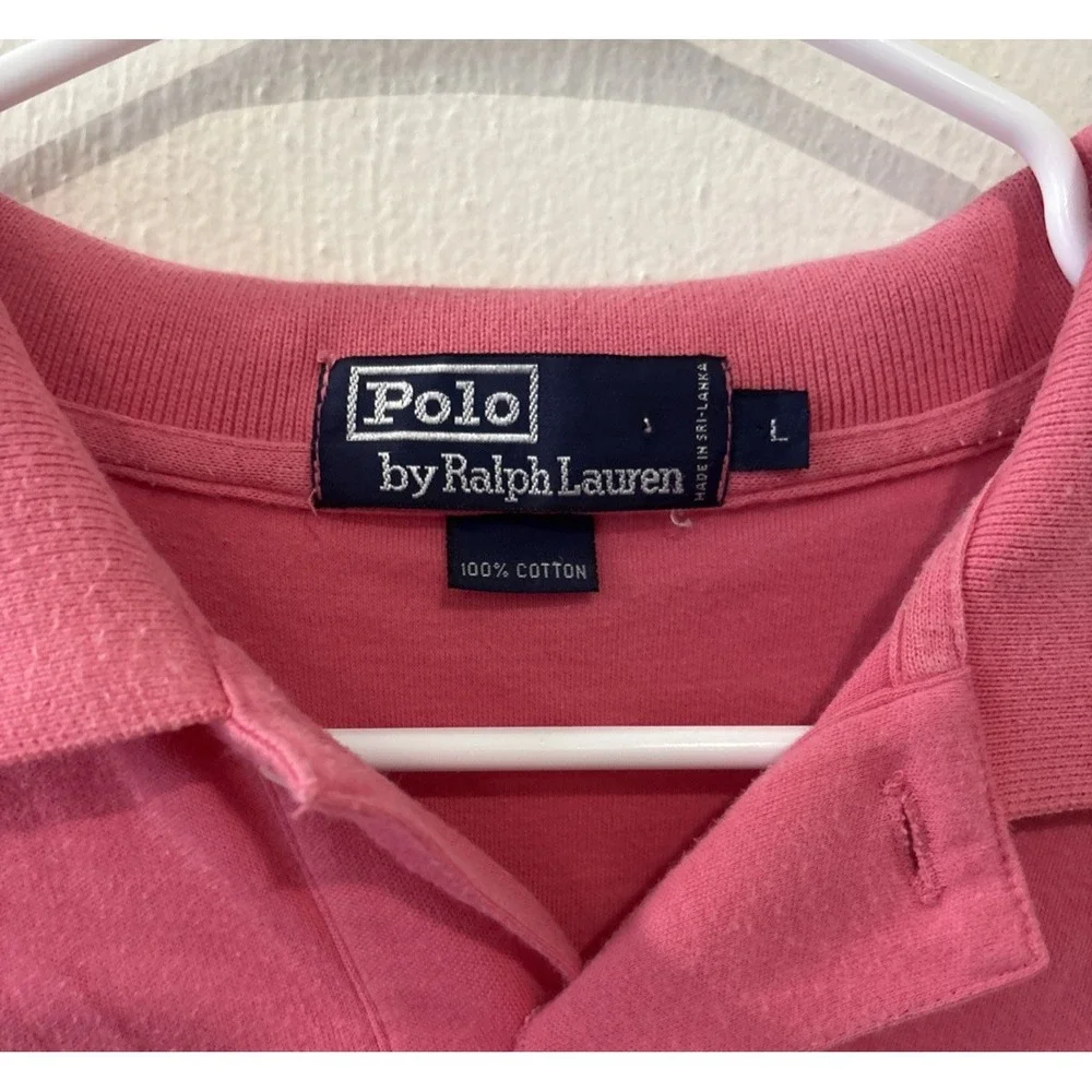 Polo Ralph Lauren Men's‎ Large Pink Polo Shirt Short Sleeve Classic Pony